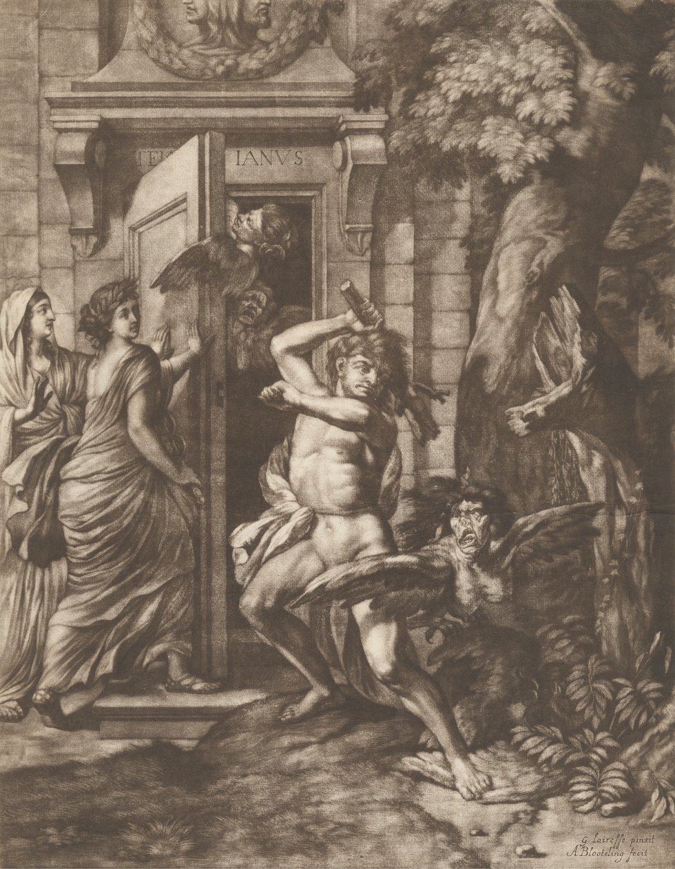 Herkules vor dem Tempel des Janus von Abraham Blooteling