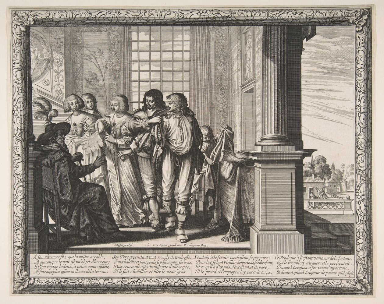 Der verlorene Sohn wechselt die Kleidung, ca. 1636 von Abraham Bosse