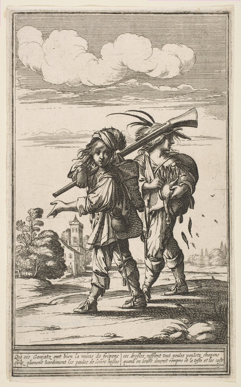 Zwei Plünderer, Mitte bis Ende des 17. Jahrhunderts von Abraham Bosse