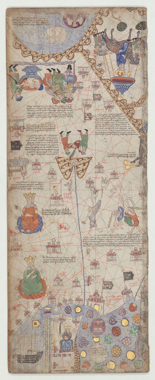 Katalanischer Atlas, Blatt 11, 1375 von Abraham Cresques