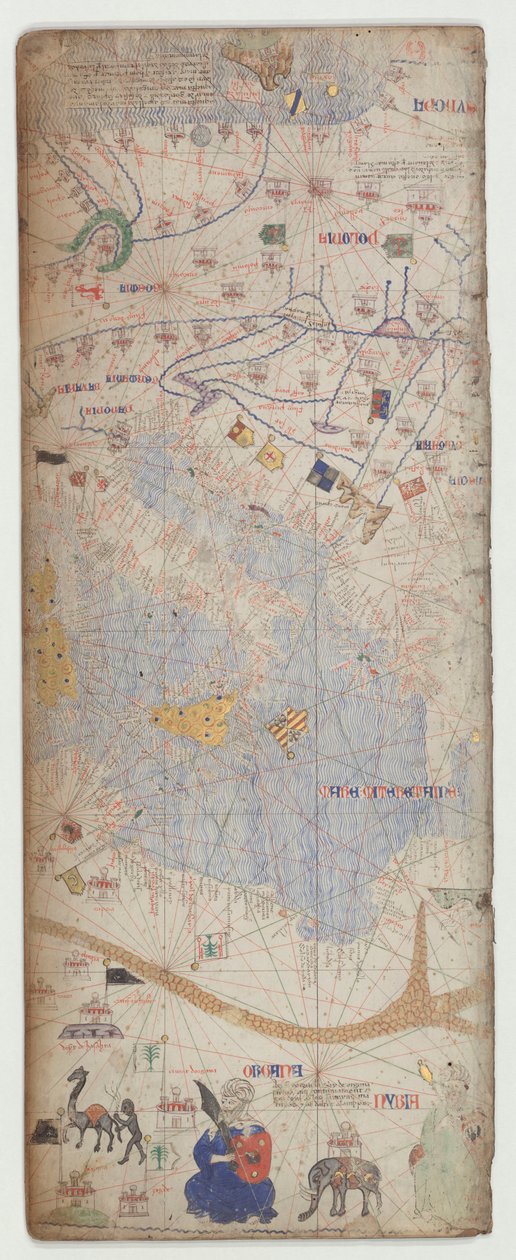 Katalanischer Atlas, Blatt 7 von Abraham Cresques