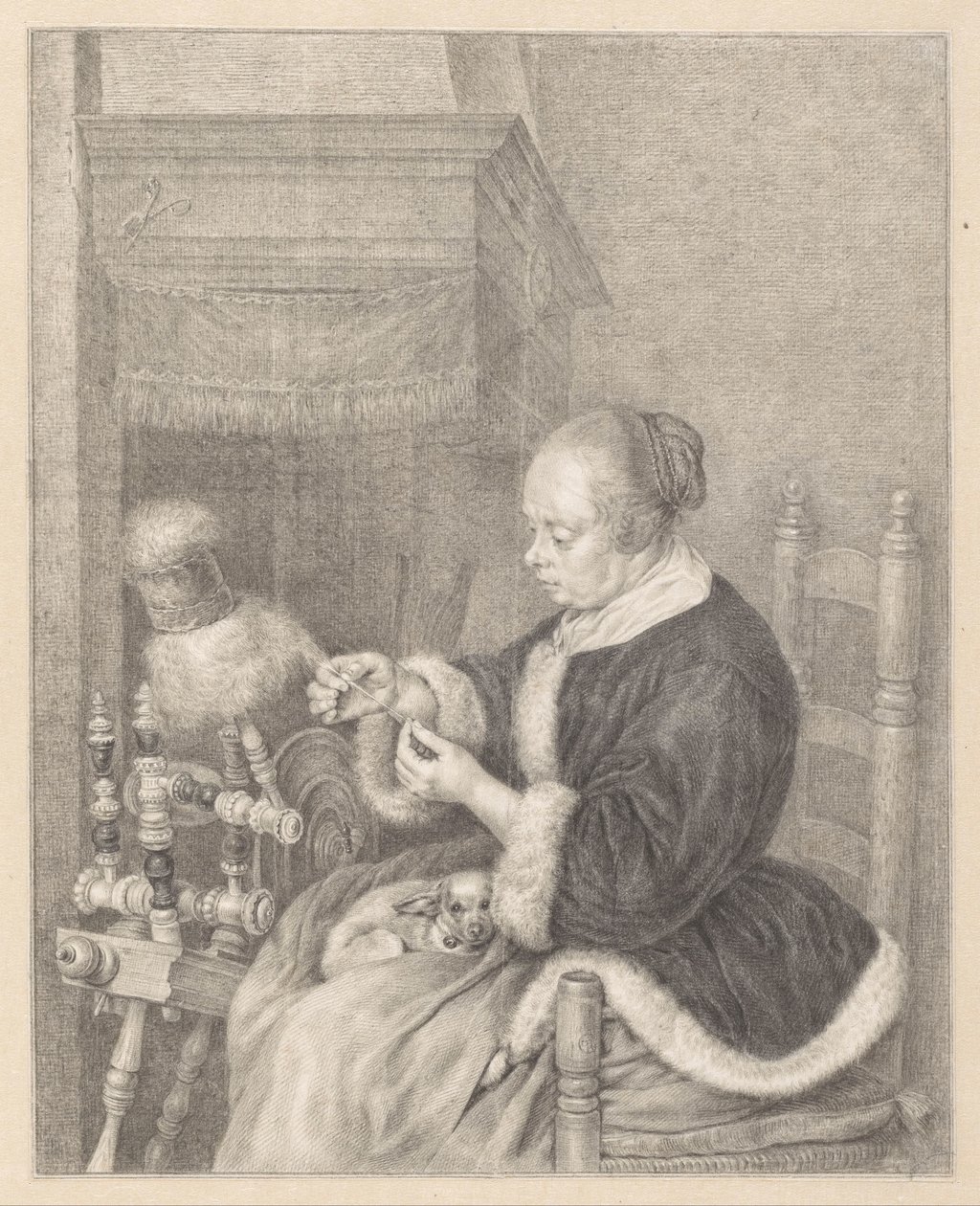 Die Spinnerin von Abraham Delfos