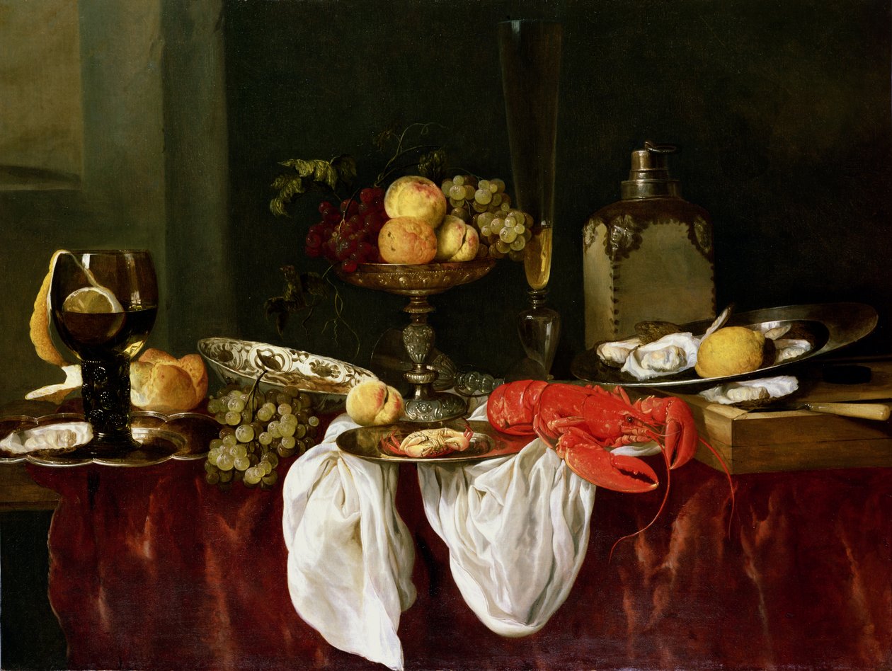 Stillleben mit Hummer von Abraham Hendricksz van Beyeren