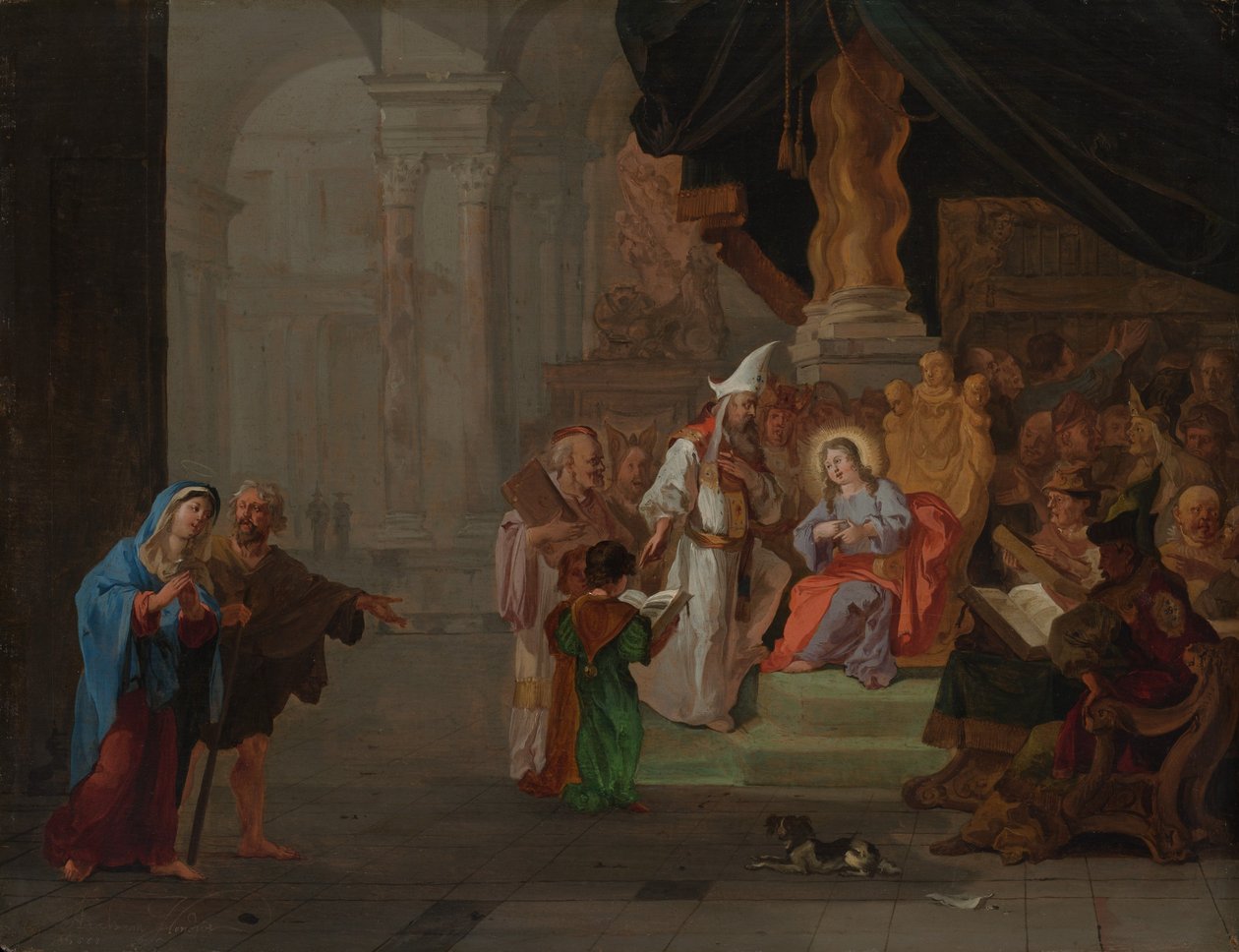 Christus unter den Doktoren, 1668 von Abraham Hondius