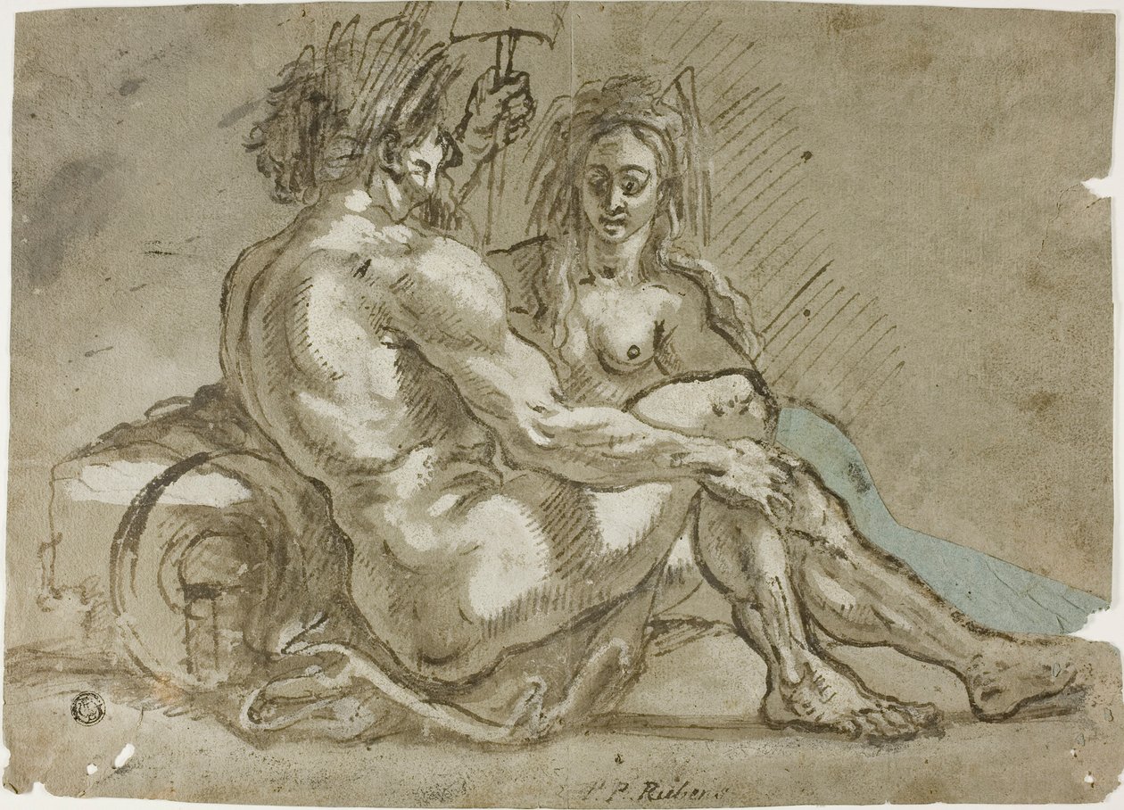 Flussgott und eine Nymphe von Abraham Janssens