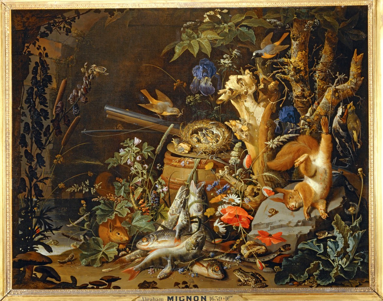Das Nest der Finken von Abraham Mignon