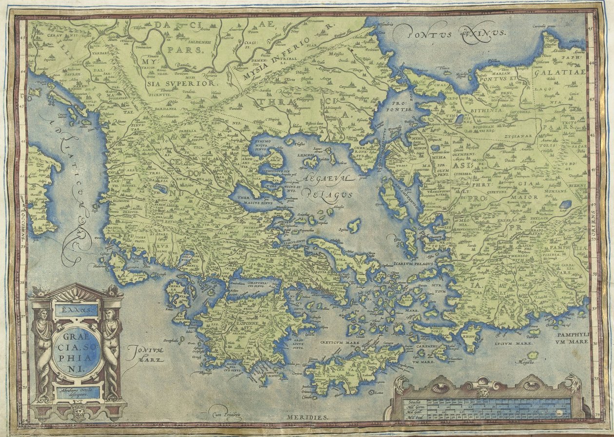 Karte von Griechenland von Abraham Ortelius