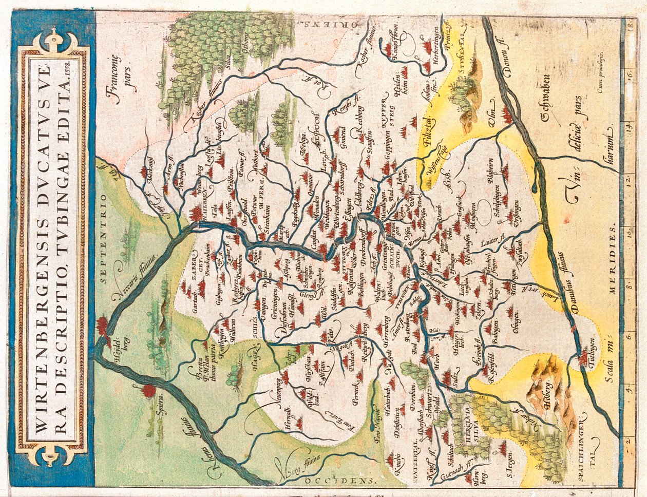 Bundesland: Baden-Württemberg, Deutschland von Abraham Ortelius