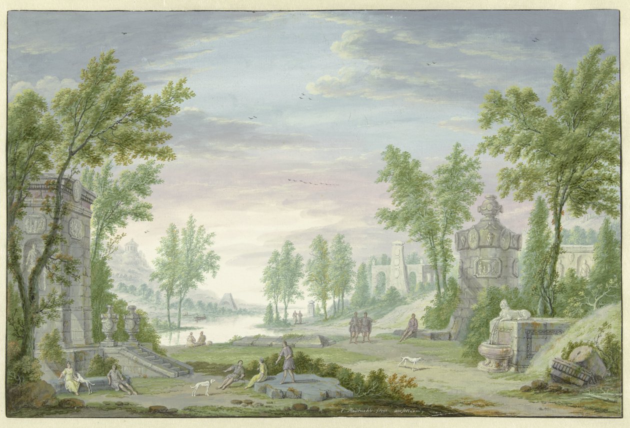 Arkadische Landschaft von Abraham Rademaker