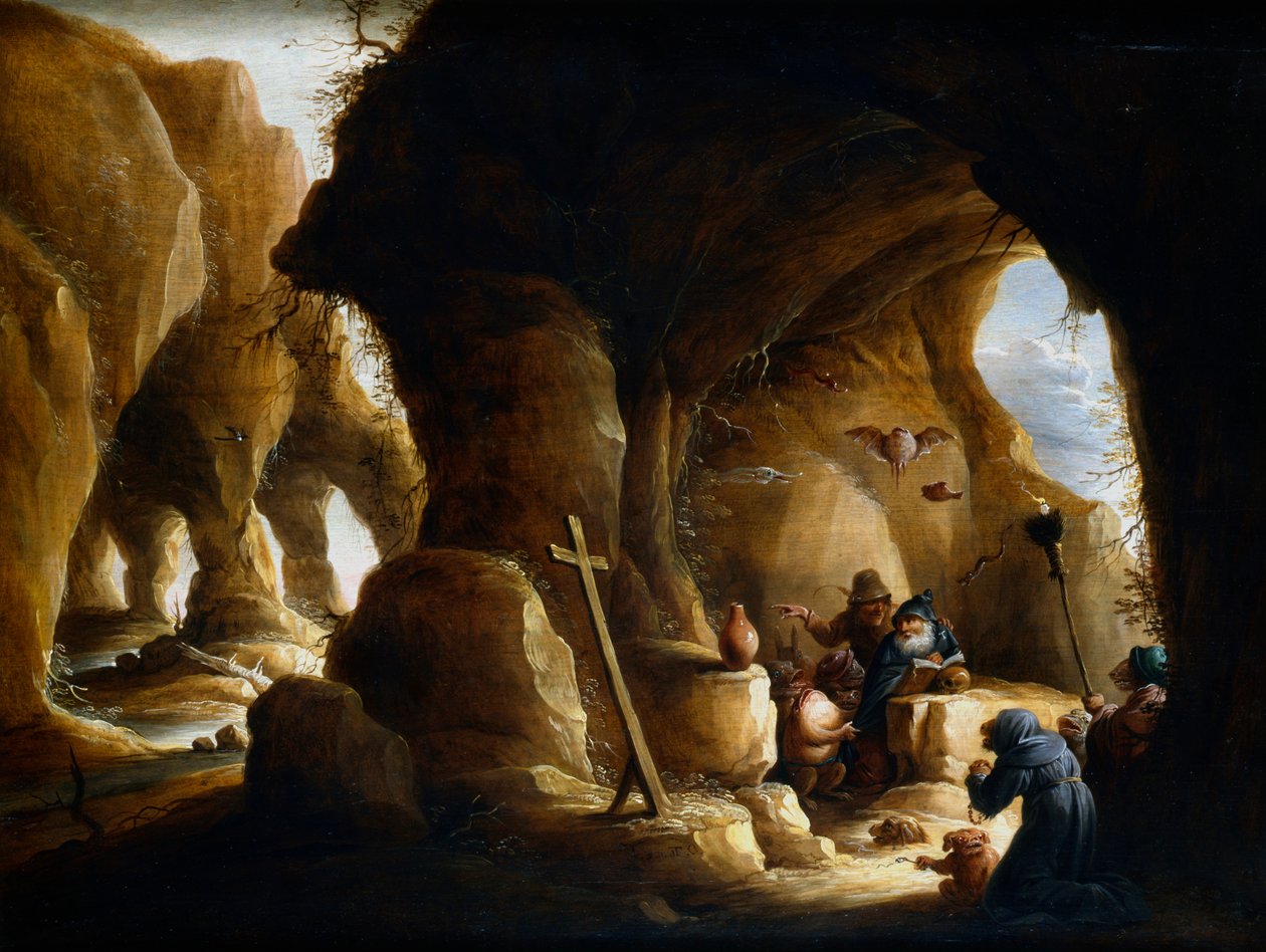 Die Versuchung des Heiligen Antonius, ca. 1649-1670 von Abraham Teniers