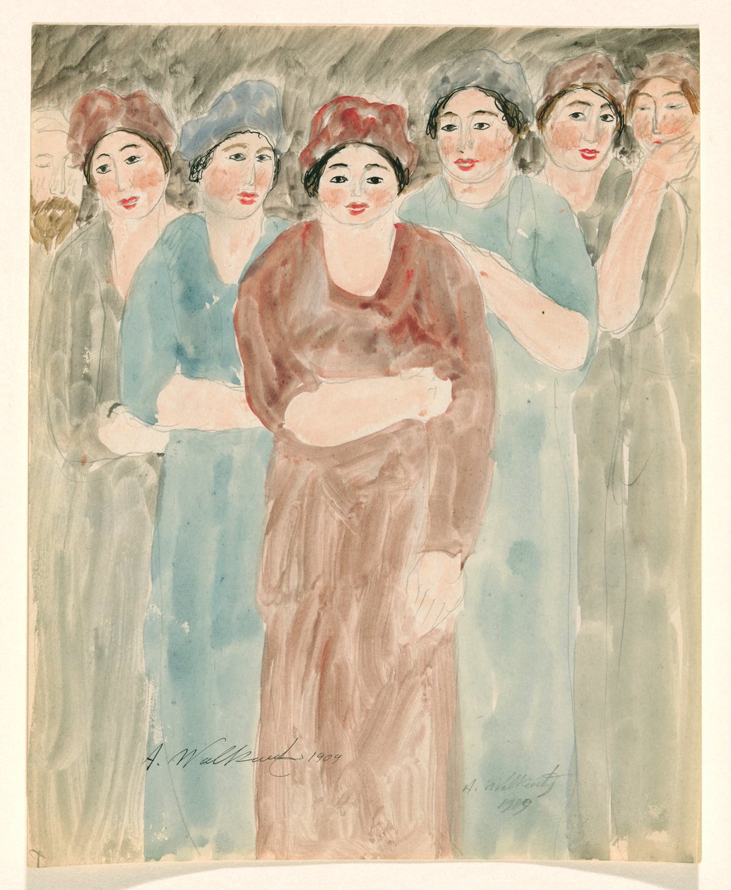 Stehende Frauen von Abraham Walkowitz