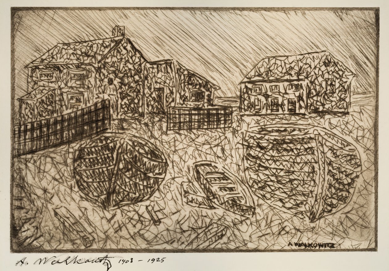 Ohne Titel, eine von sechs Drucken, 1903-1925 von Abraham Walkowitz