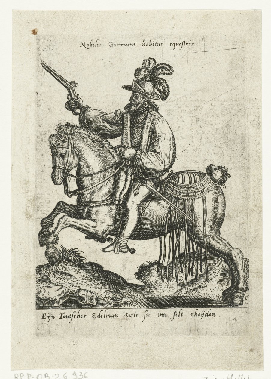 Deutscher Reiter mit Pistole von Abraham de Bruyn (attributed to)