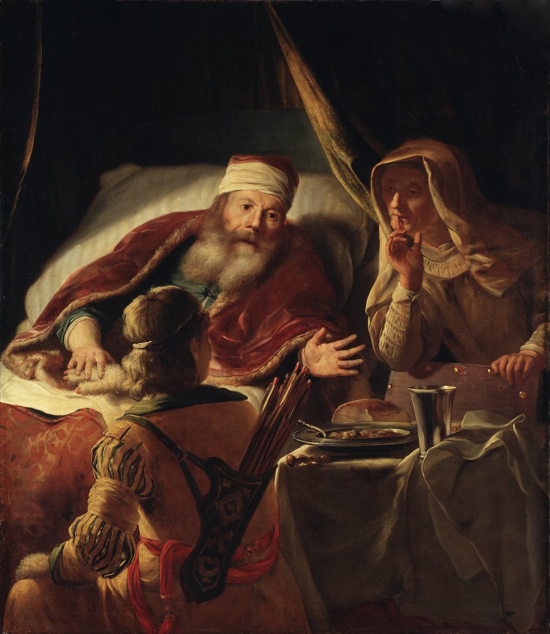 Isaak segnet Jakob, ca. 1660-70 von Abraham van Dyck