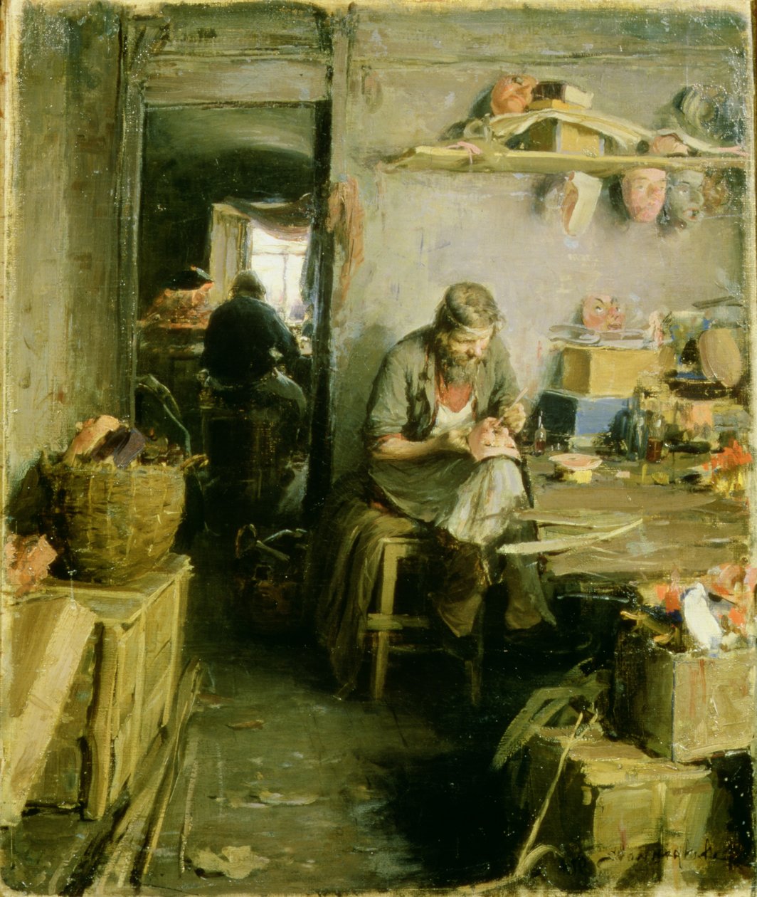 Im Maskenstudio, 1897 von Abram Efimovich Arkhipov
