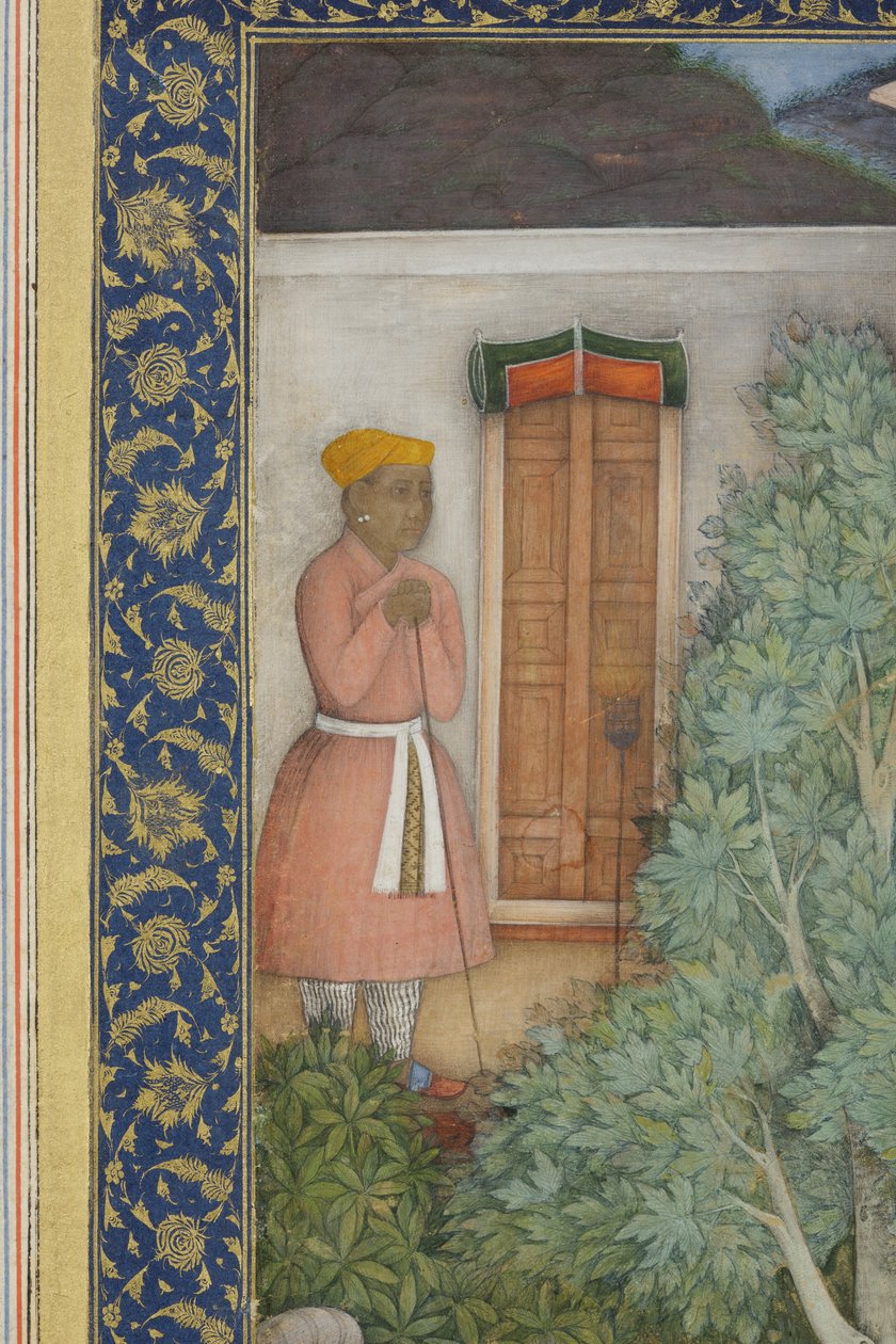 (Detail) aus Kaiser Jahangir mit Heiligen Männern in einem Garten, um 1615 von Abul Hasan