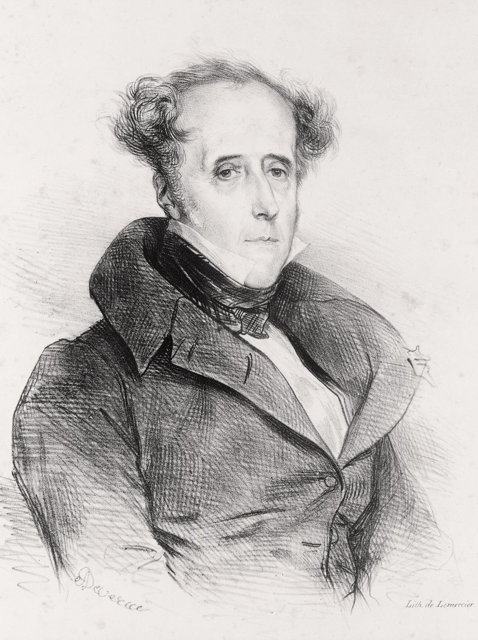 Francois-Rene, Vicomte de Chateaubriand, graviert von Lemercier von Achille Devéria