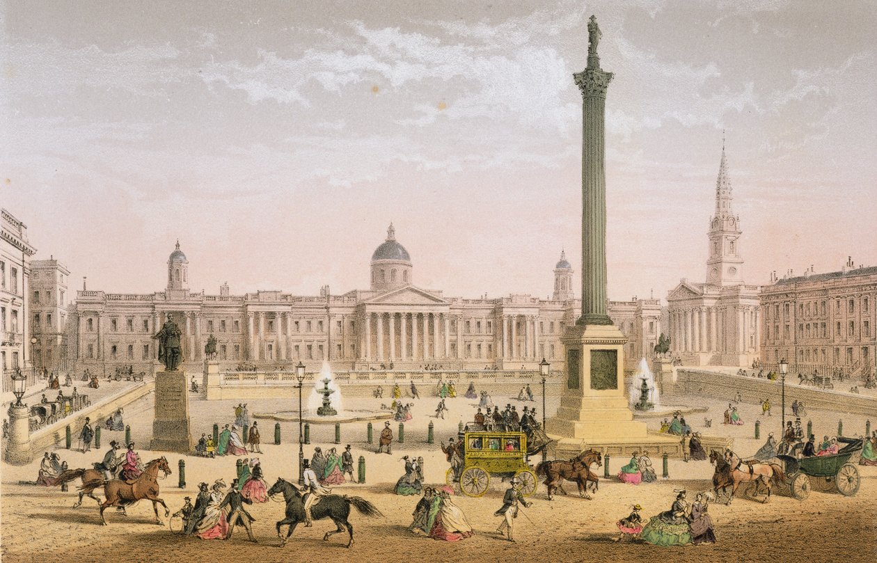 Trafalgar Square, ca. 1862 von Achille Louis Martinet
