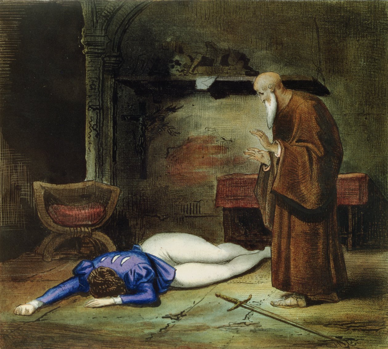 Der Tod von Romeo von Achille Devéria