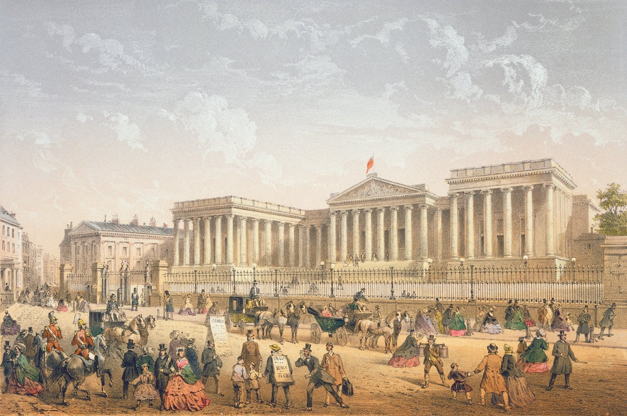 Das Britische Museum, um 1862 von Achille Louis Martinet