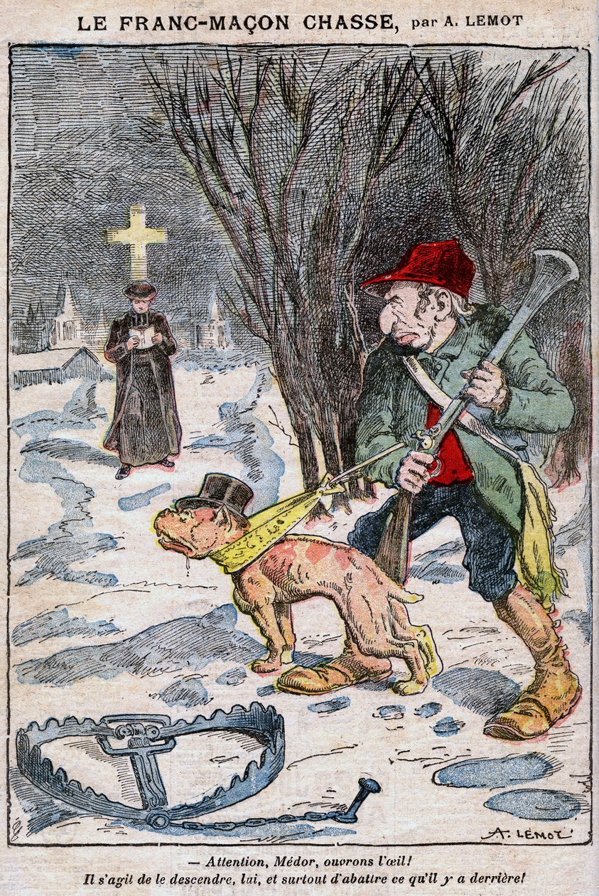Der Freimaurer auf der Jagd in Le Pelerin von Achille Lemot