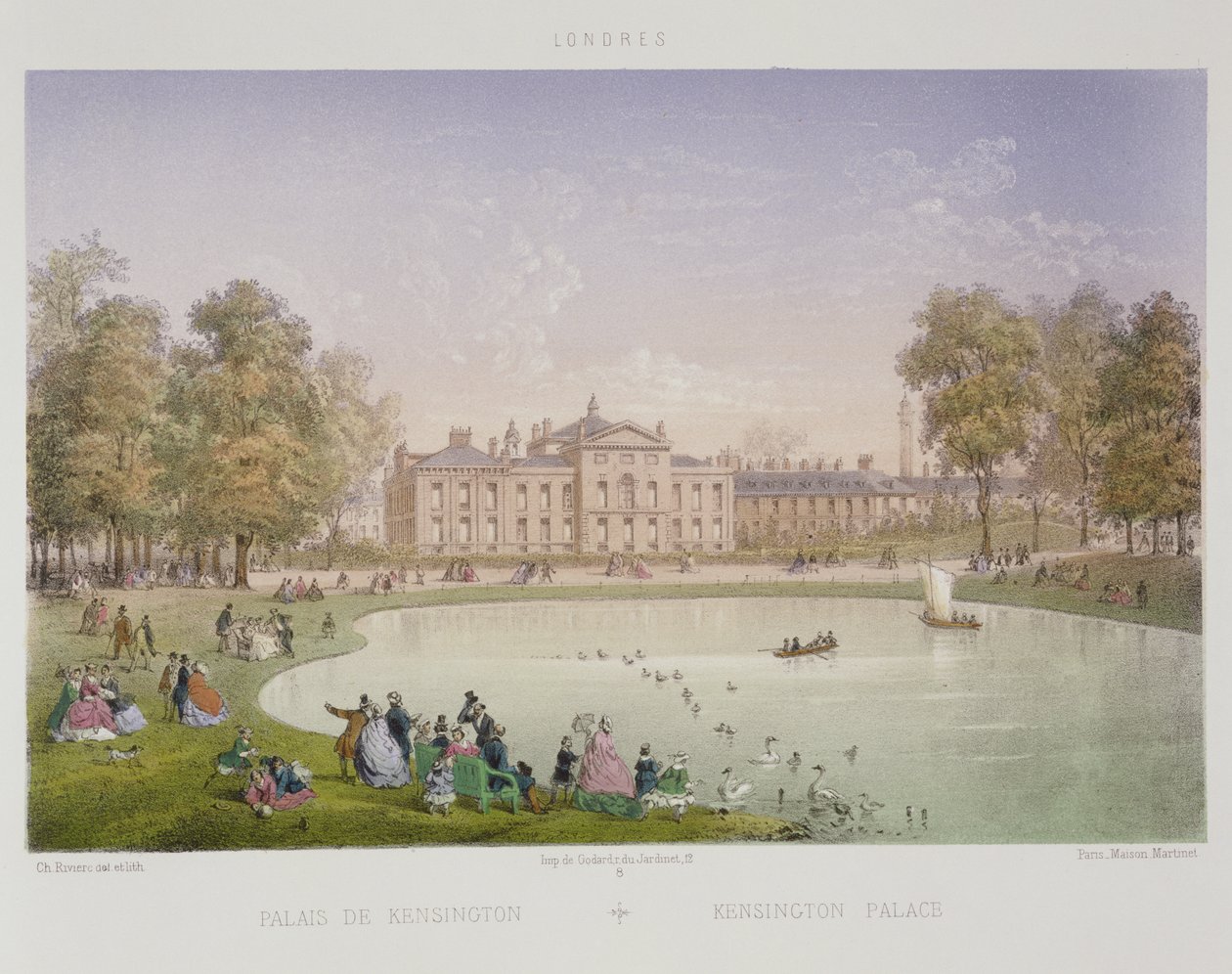 Kensington Palace, ca. 1862 von Achille Louis Martinet