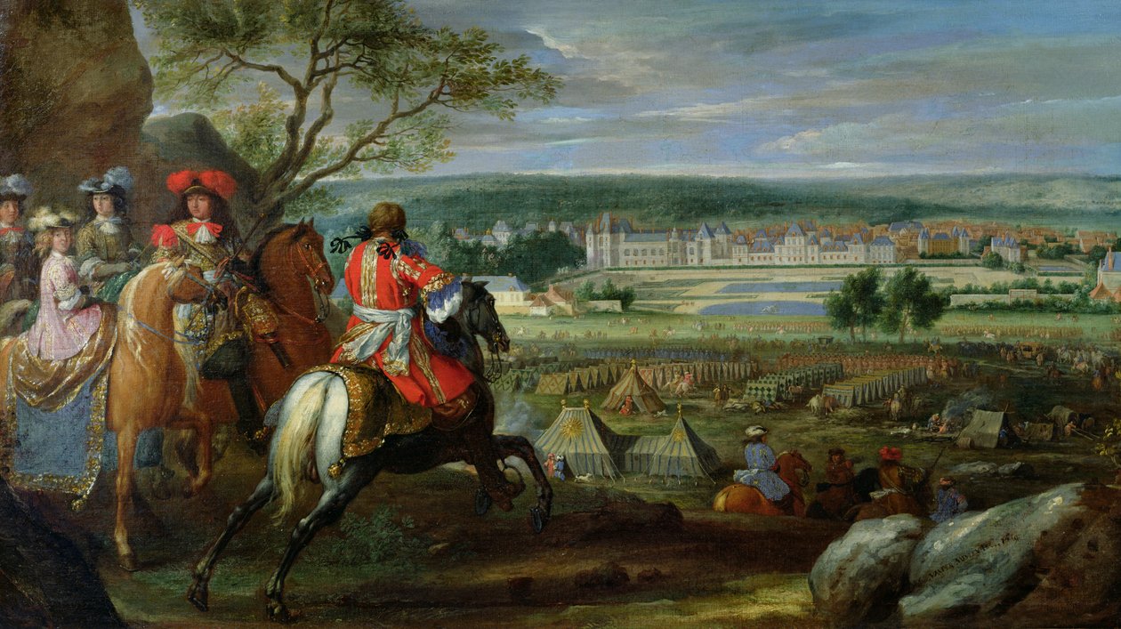 Ansicht des Schlosses von Fontainebleau von der Blumenseite von Adam Frans van der Meulen