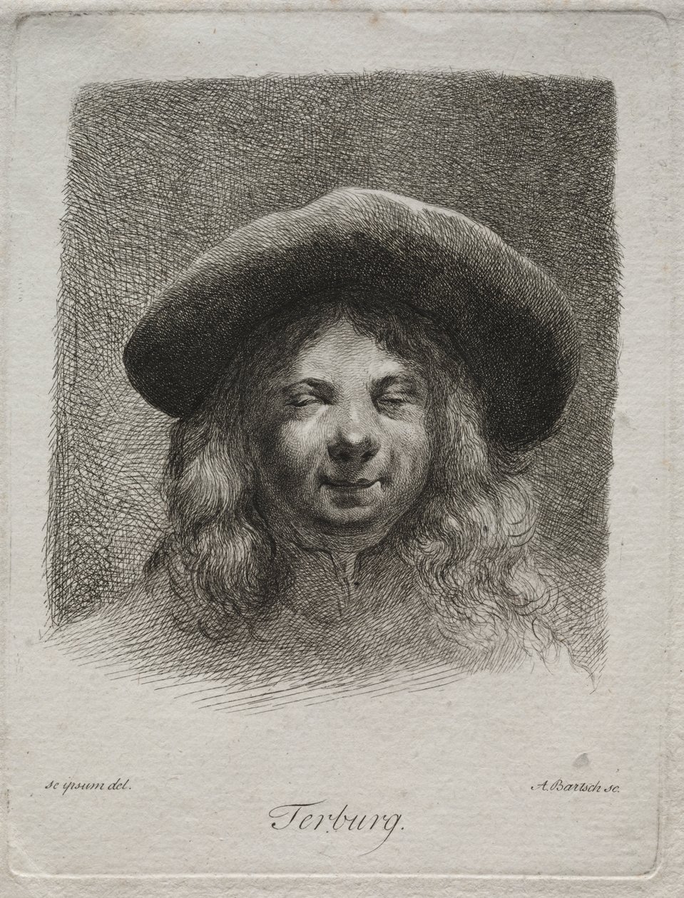 Porträt von Gerard Terborch von Adam von Bartsch