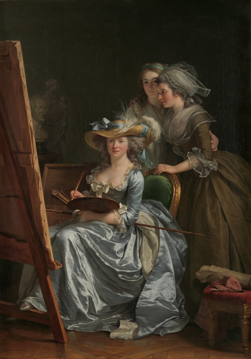 Selbstporträt mit zwei Schülern von Adelaide Labille Guiard