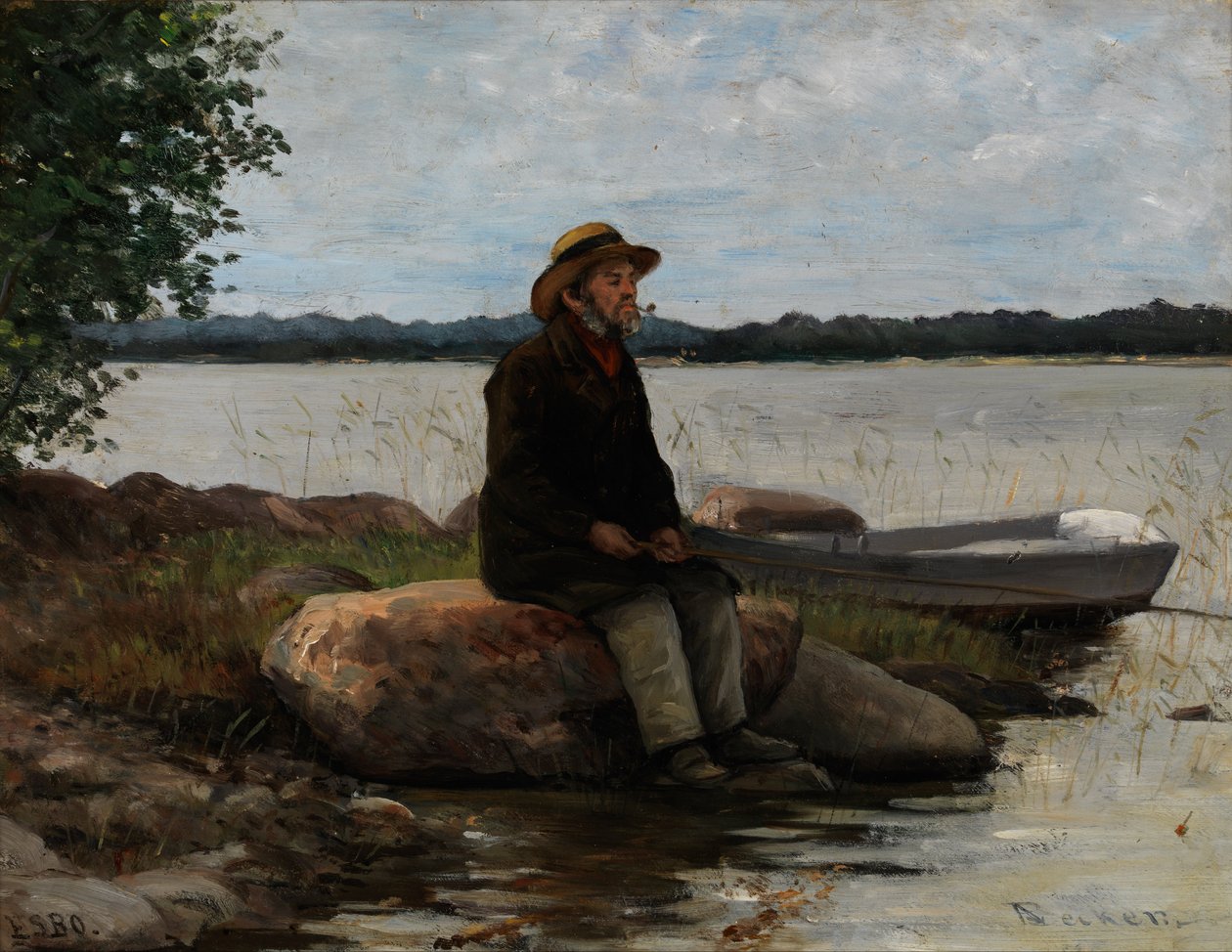 Ein Angler von Adolf von Becker