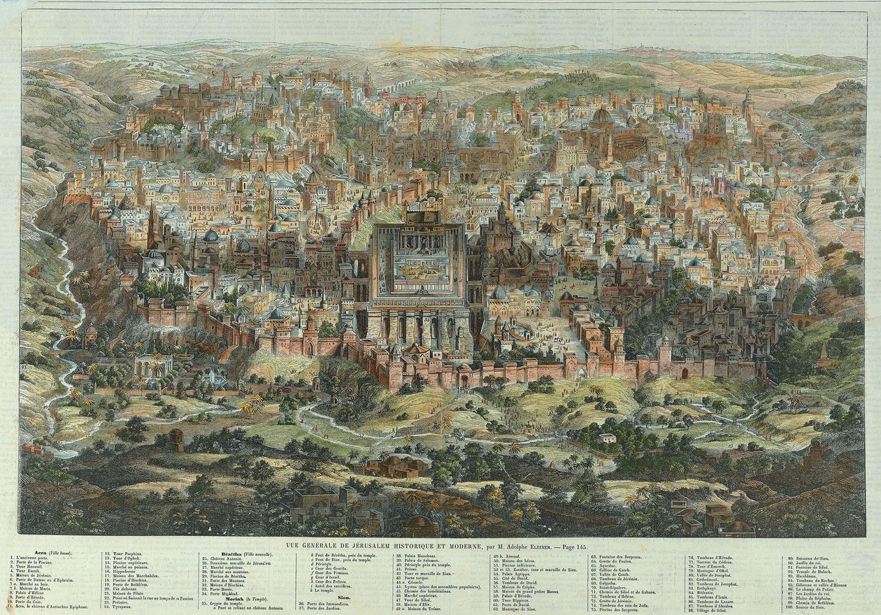 Eine Gesamtansicht von Jerusalem von Adolf Eltzner