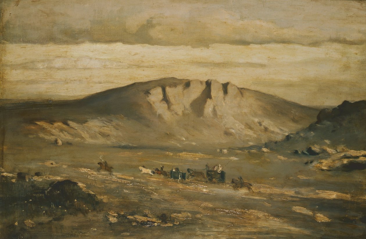 Einsame Landschaft (Bauernhochzeit) von Adolf Kosárek