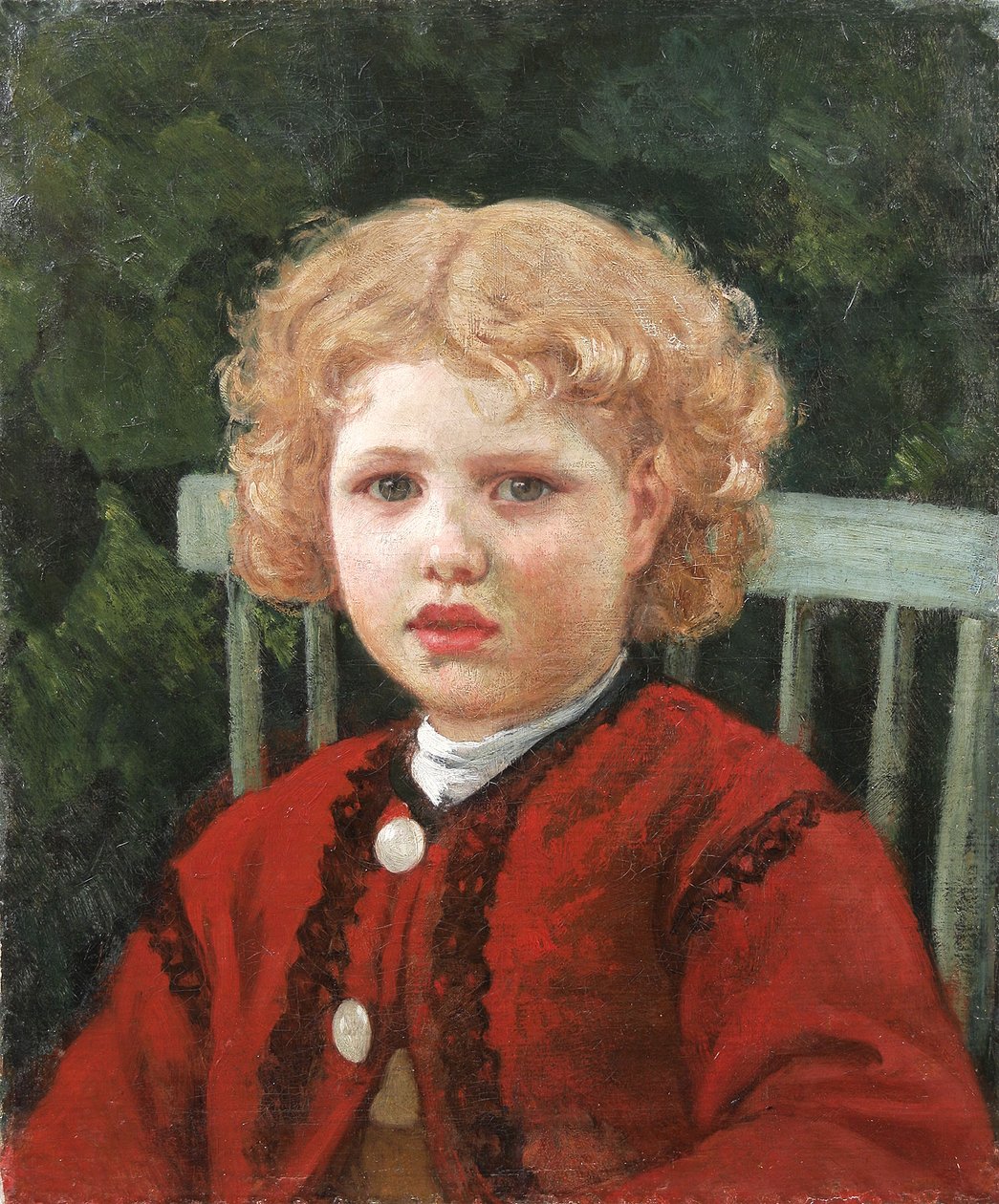 Mädchen mit lockigem Haar von Adolf von Becker