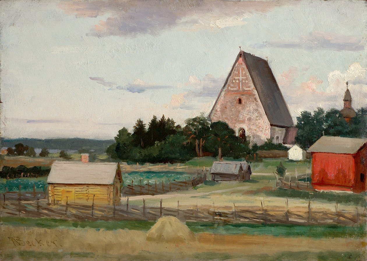 Lohja Kirche, Skizze von Adolf von Becker