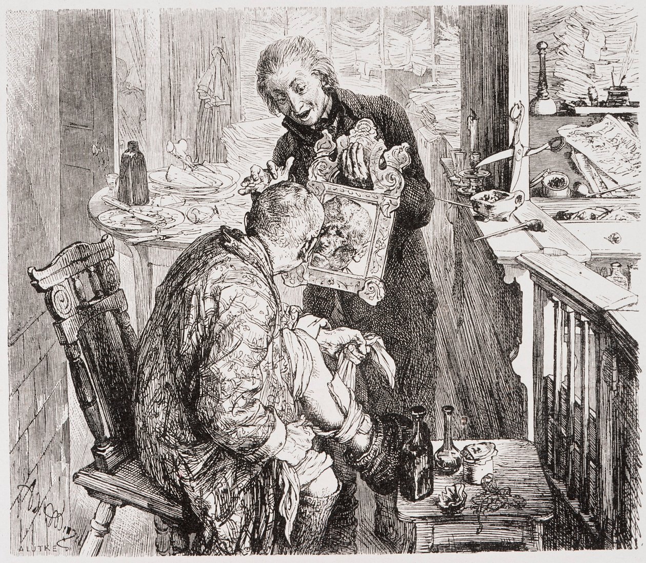 Der zerbrochene Krug von Adolph Menzel