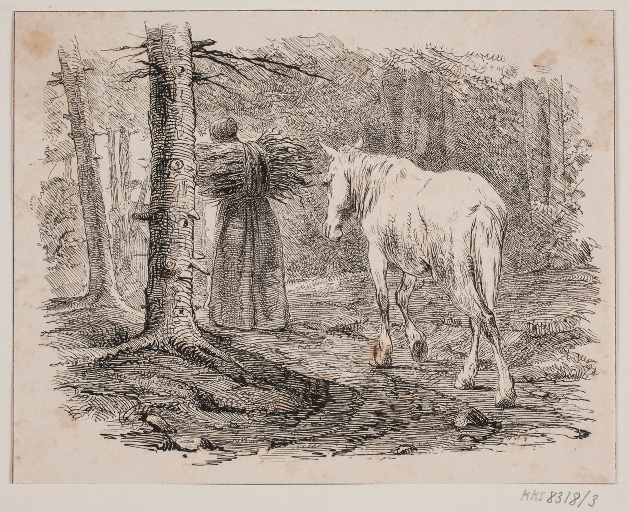 Die Frau und das Pferd von Johan Adolph Kittendorff