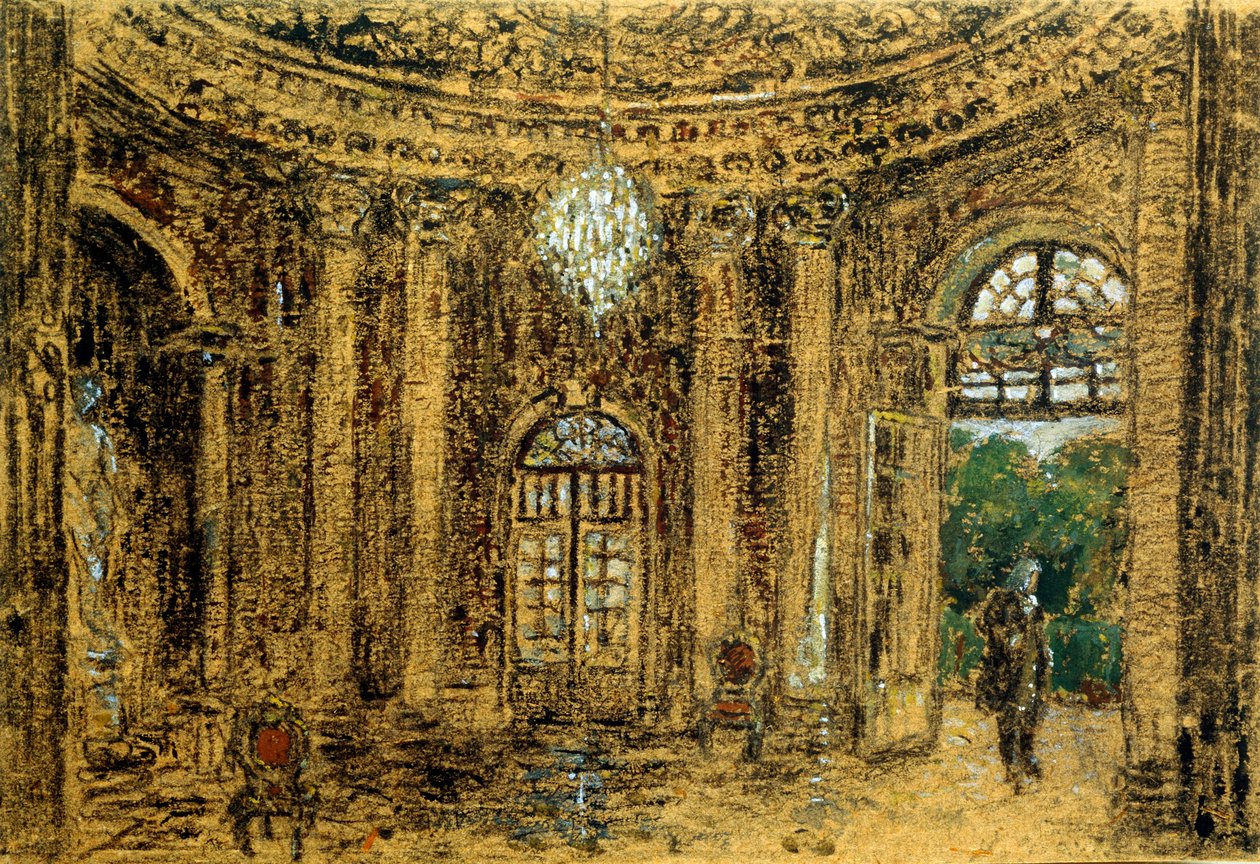 Konzert in Sanssouci, Studie, 1850er Jahre von Adolph Menzel
