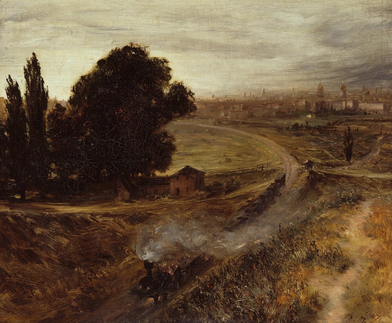 Die Berlin-Potsdam Eisenbahn, 1847 von Adolph Menzel