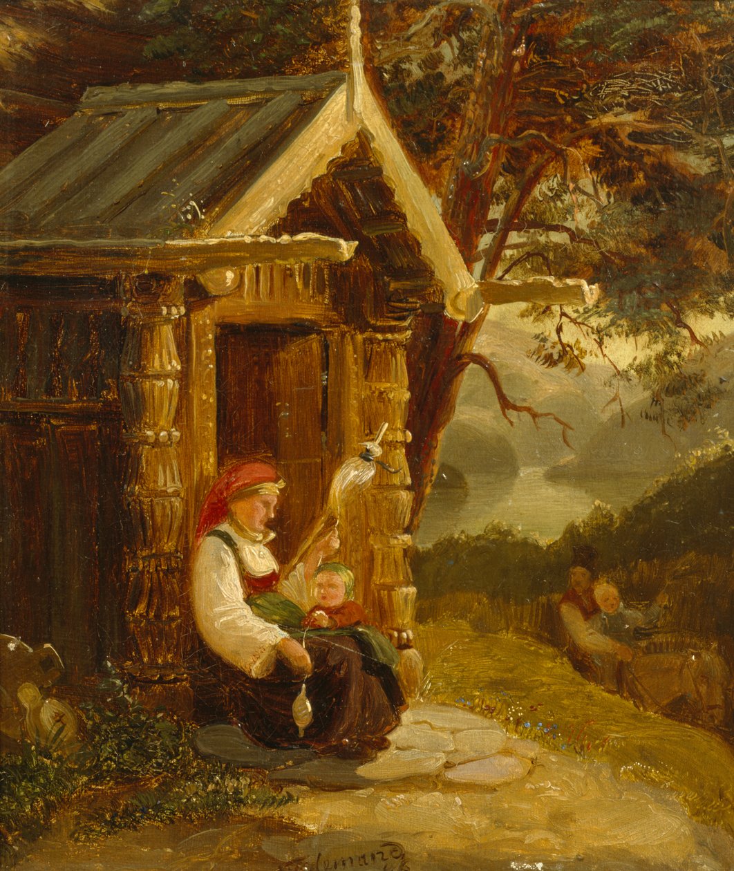 Abend am Tinn-See von Adolph Tidemand