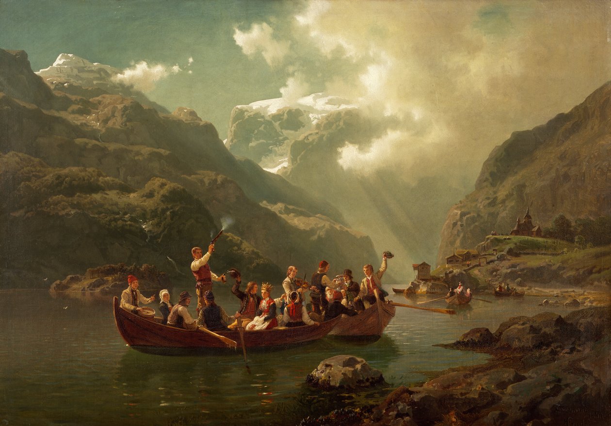 Hochzeit in Hardanger von Adolph Tidemand