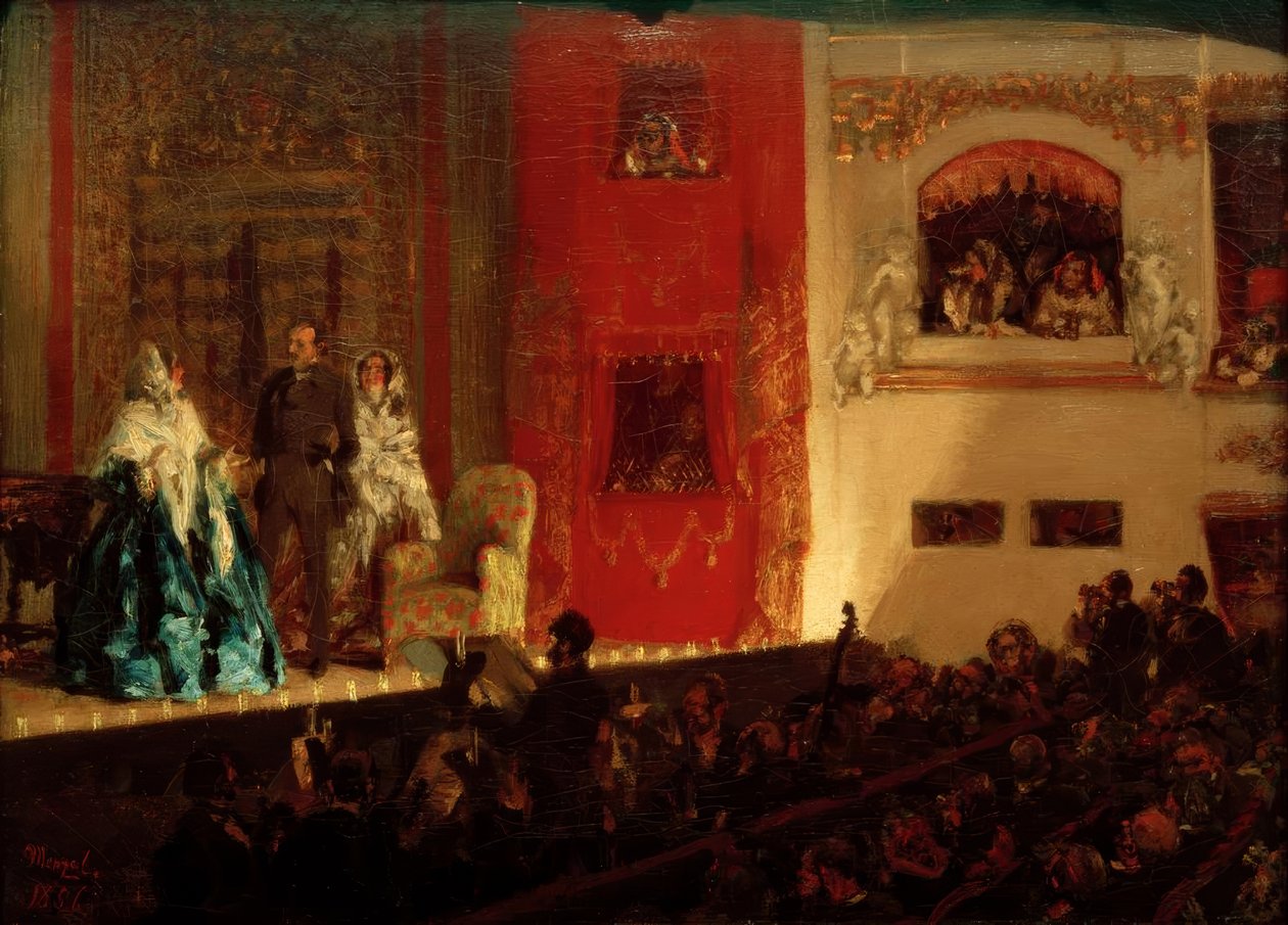 Théâtre du Gymnase in Paris von Adolph Menzel