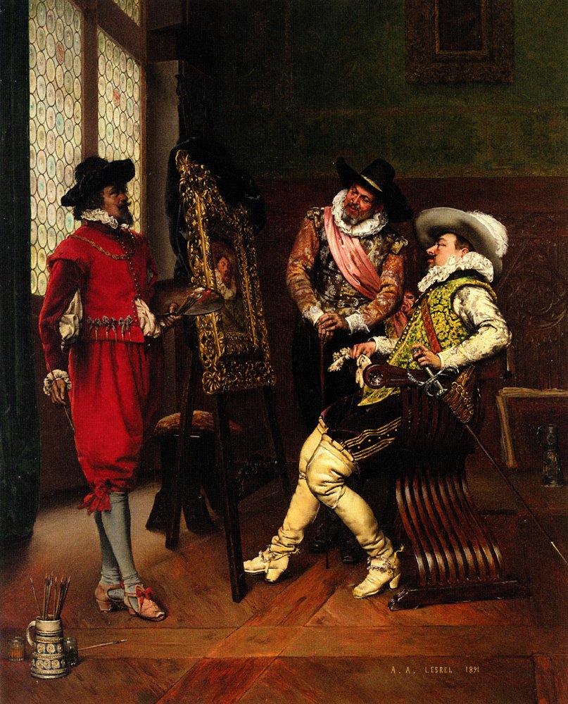 Die Kritiker von Adolphe Alexandre Lesrel