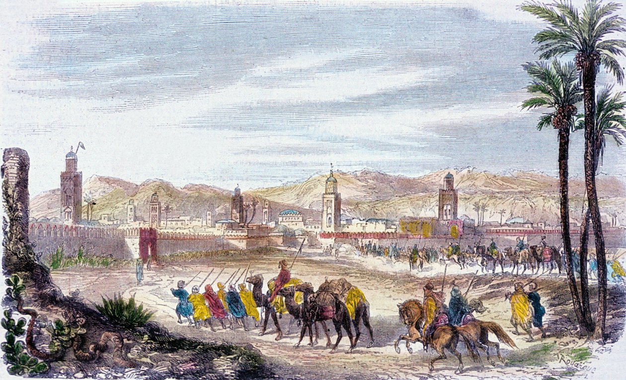 Marrakesch, Marokko von Adolphe (after) Rouargue