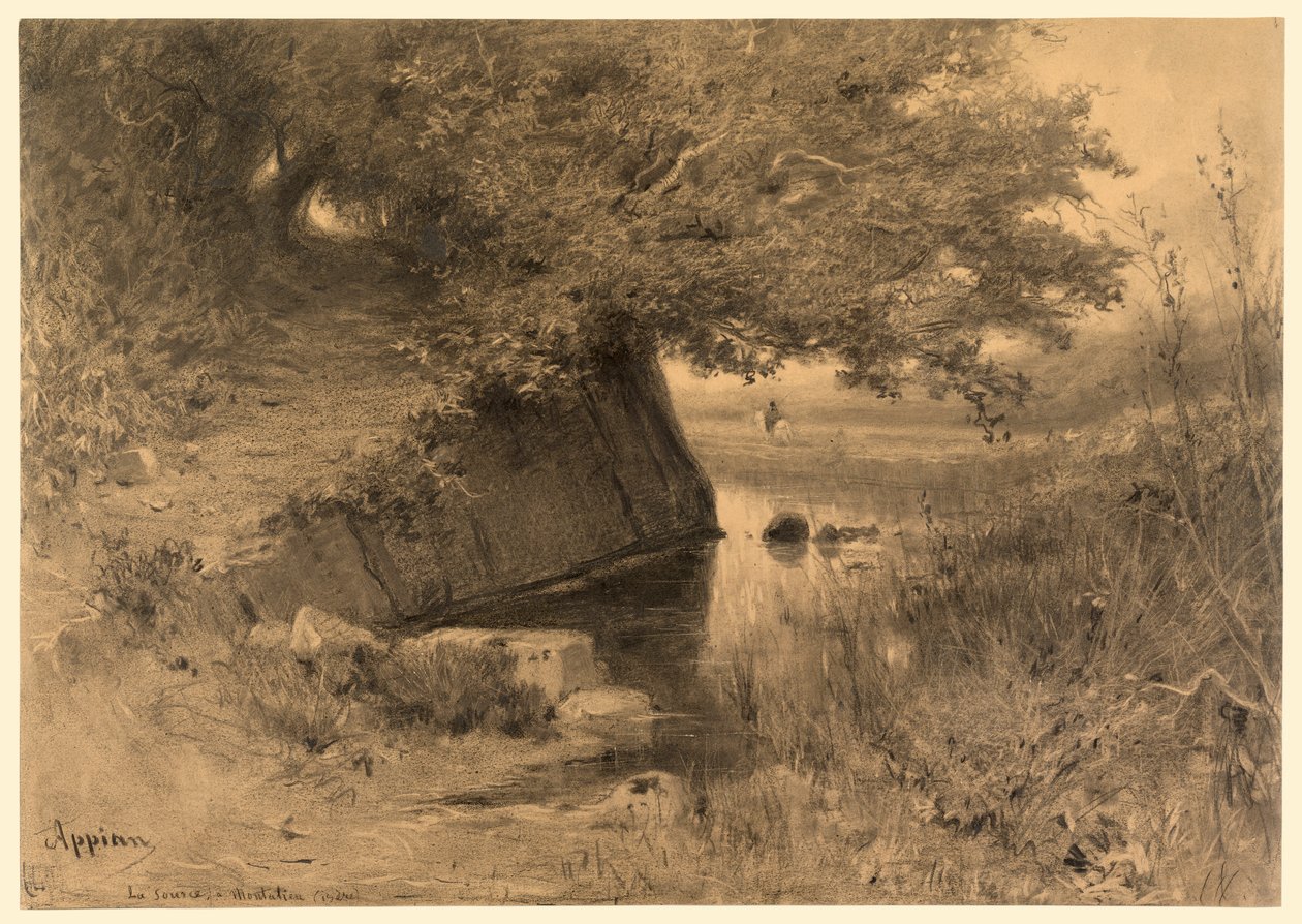 Landschaft (La source à Montalieu) von Adolphe Appian