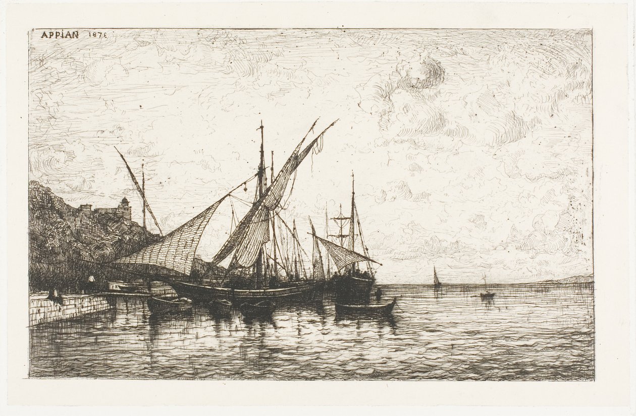 Der Hafen von Monaco von Adolphe Appian
