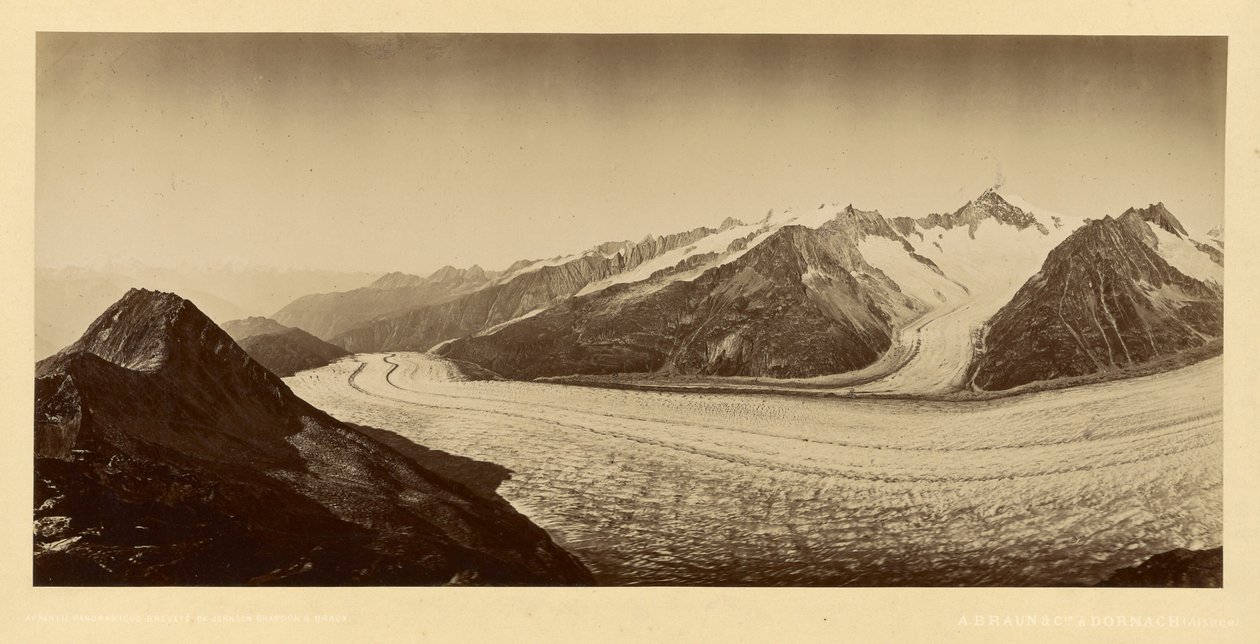 Verschneiter Gebirgspass von Adolphe Braun