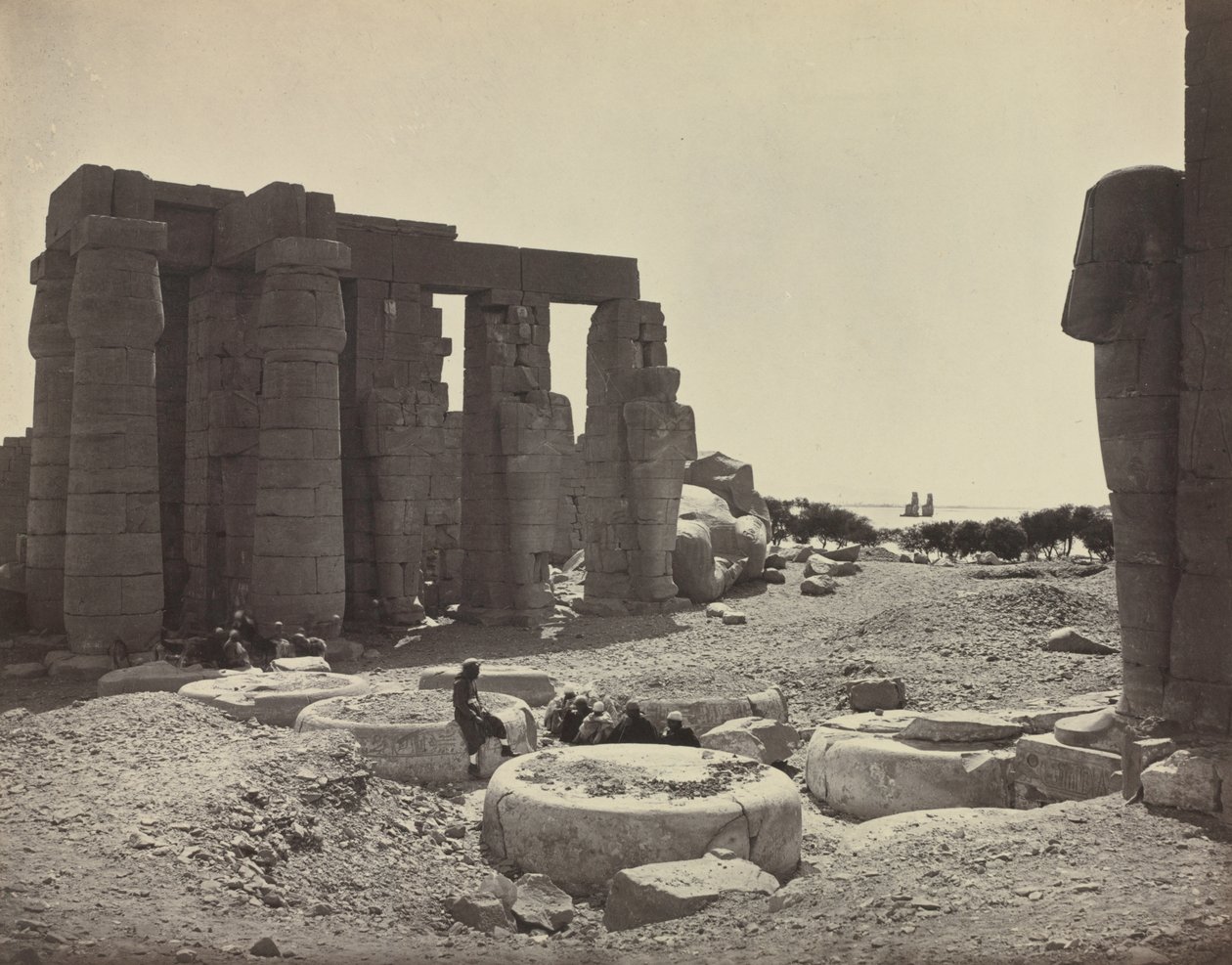 Das Ramesseum, Theben von Adolphe Braun
