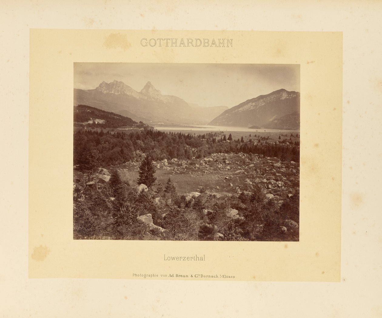 Gotthardbahn: Lowerzerthal von Adolphe Braun and Cie