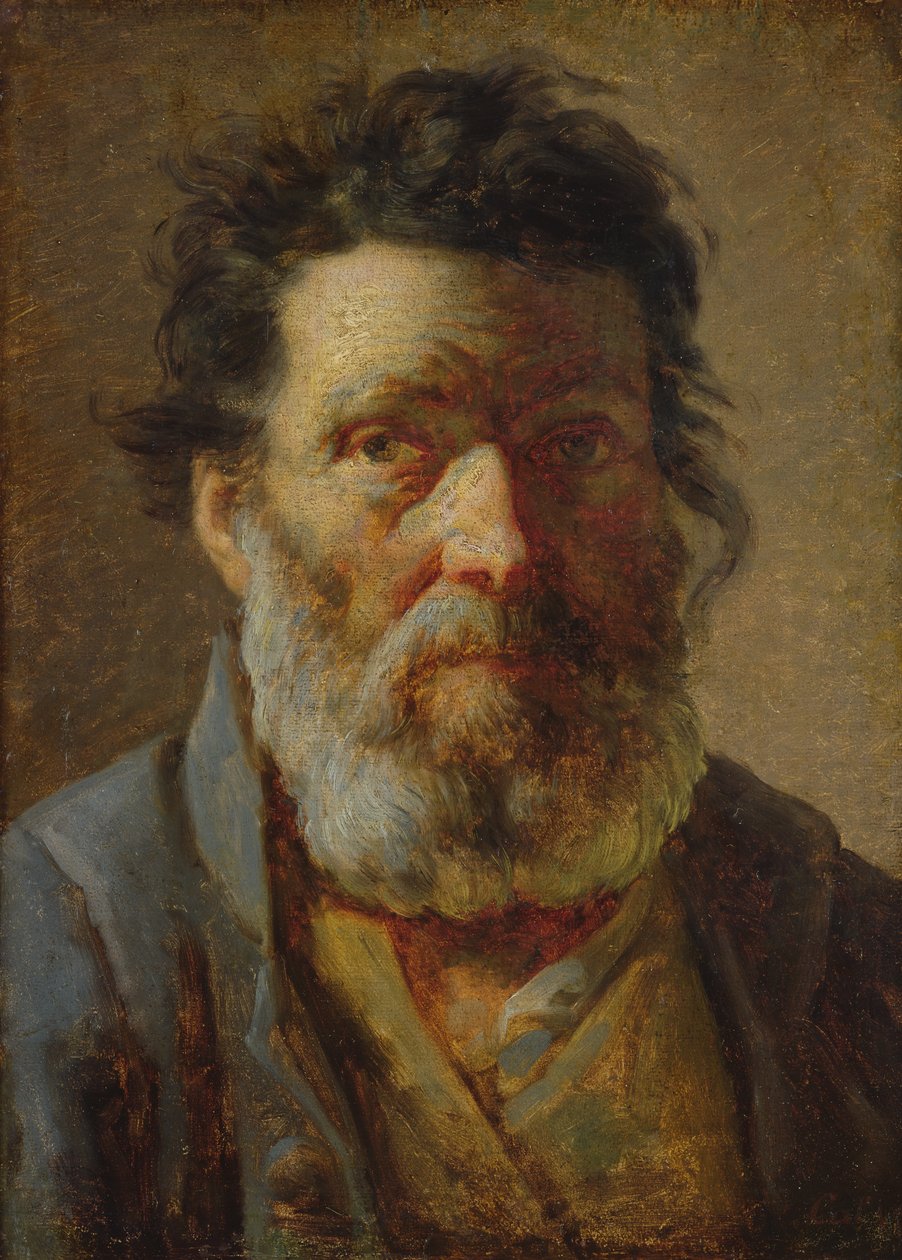Kopf eines alten Mannes von Adolphe Felix Cals