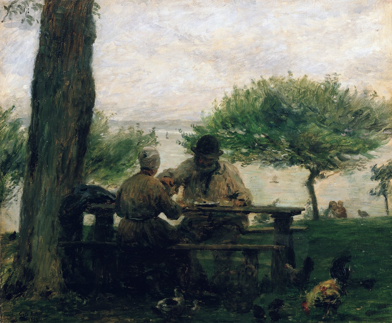 Das Mahl in Honfleur, 1875 von Adolphe Felix Cals